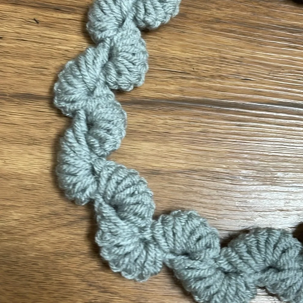 Handmade gray‎ crochet headband